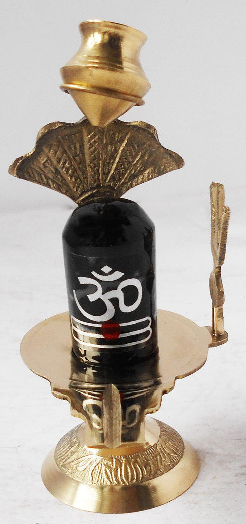 Brass Shiv Ling Black Stone 0.2Kg